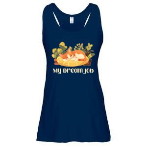 Funny My Dream Job Sleeping Cat Ladies Essential Flowy Tank