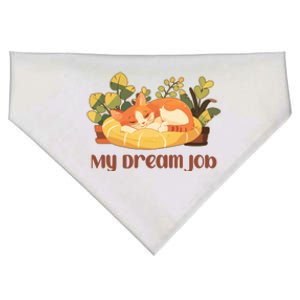 Funny My Dream Job Sleeping Cat USA-Made Doggie Bandana