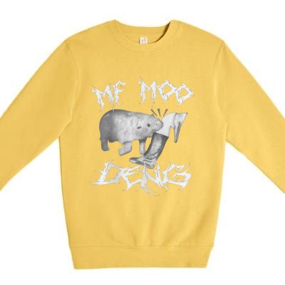 Funny Moo Deng (Metal) Premium Crewneck Sweatshirt