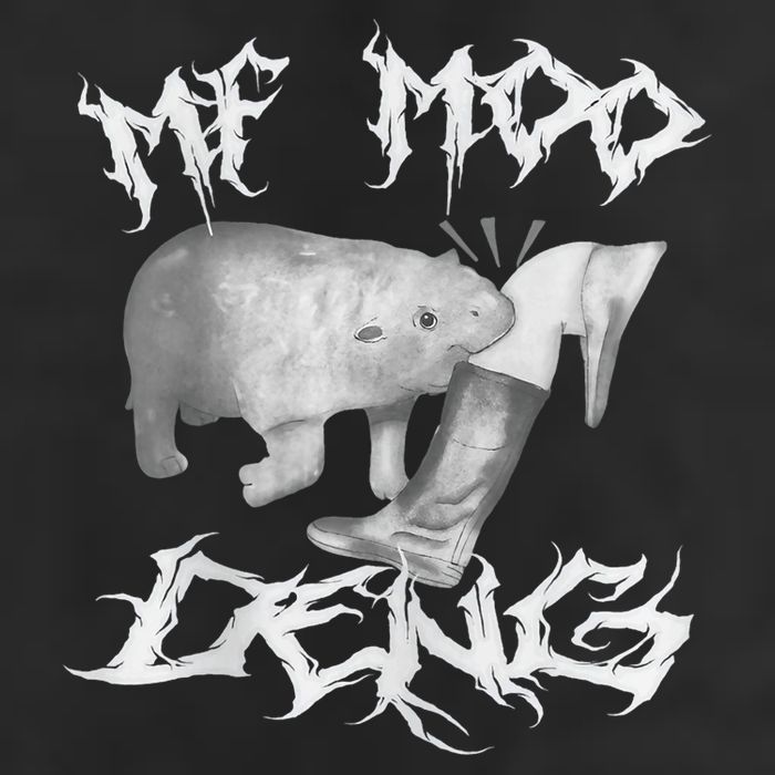 Funny Moo Deng (Metal) 7 Panel Mesh Trucker Snapback Hat