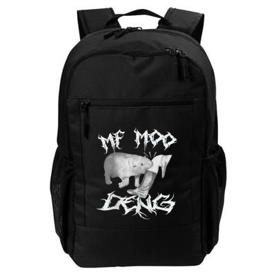 Funny Moo Deng (Metal) Backpack