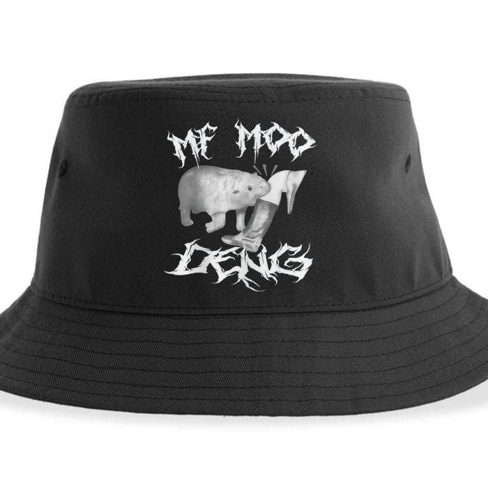 Funny Moo Deng (Metal) Sustainable Bucket Hat