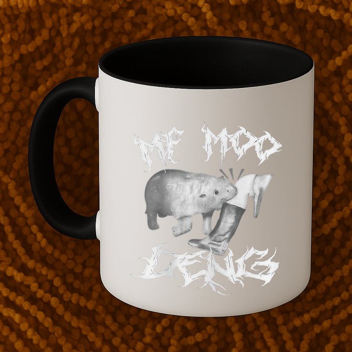 Funny Moo Deng (Metal) Mug