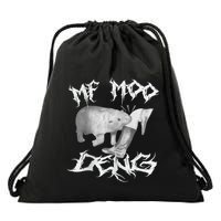 Funny Moo Deng (Metal) Drawstring Bag