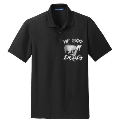 Funny Moo Deng (Metal) Dry Zone Grid Polo