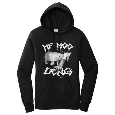 Funny Moo Deng (Metal) Women's Pullover Hoodie