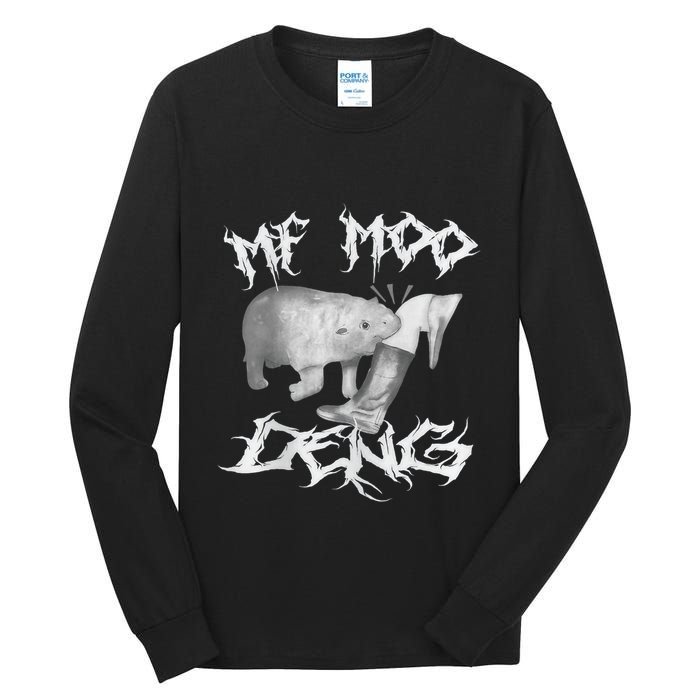 Funny Moo Deng (Metal) Tall Long Sleeve T-Shirt