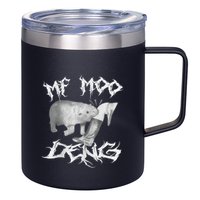 Funny Moo Deng (Metal) 12oz Stainless Steel Coffee Mug