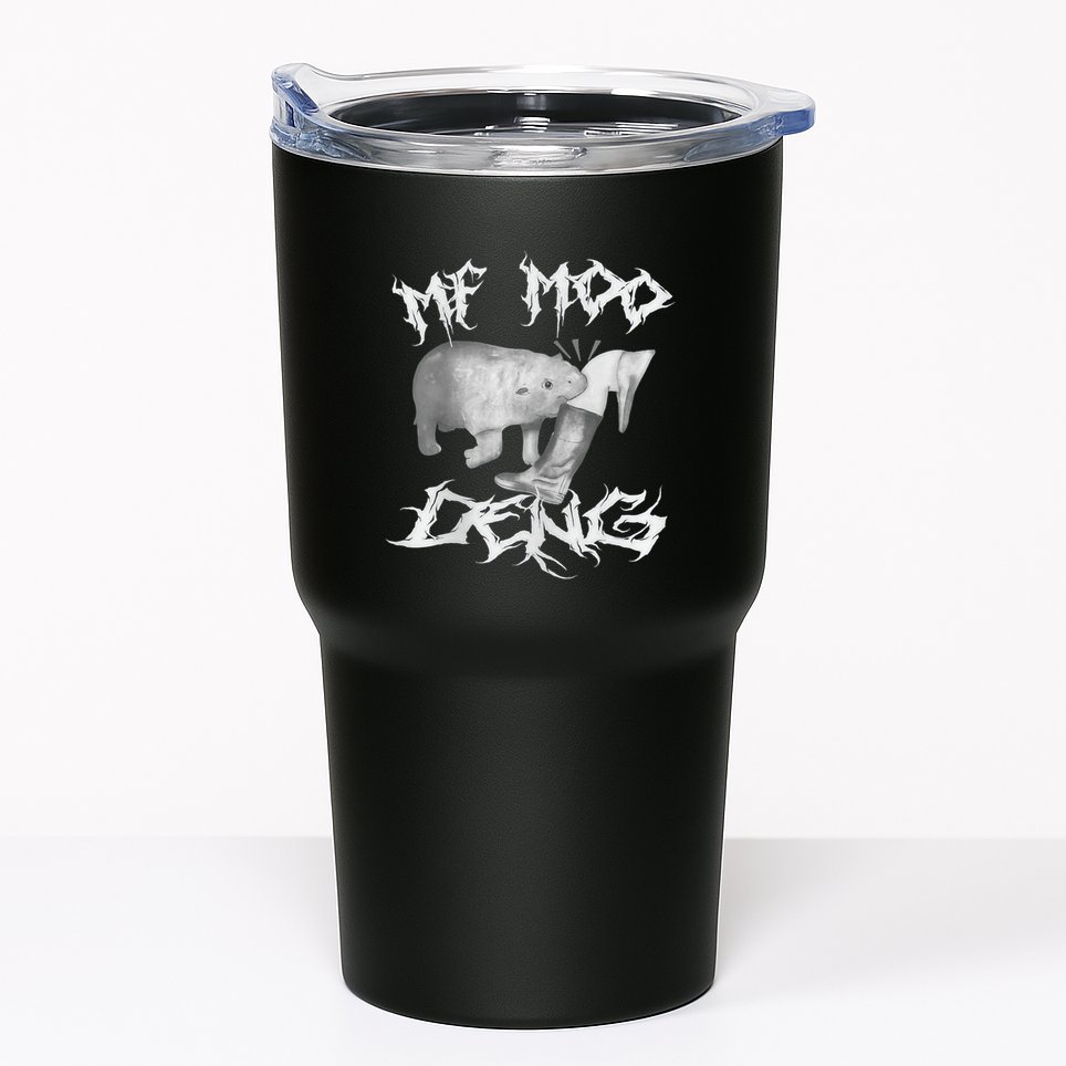 Funny Moo Deng (Metal) Tumbler