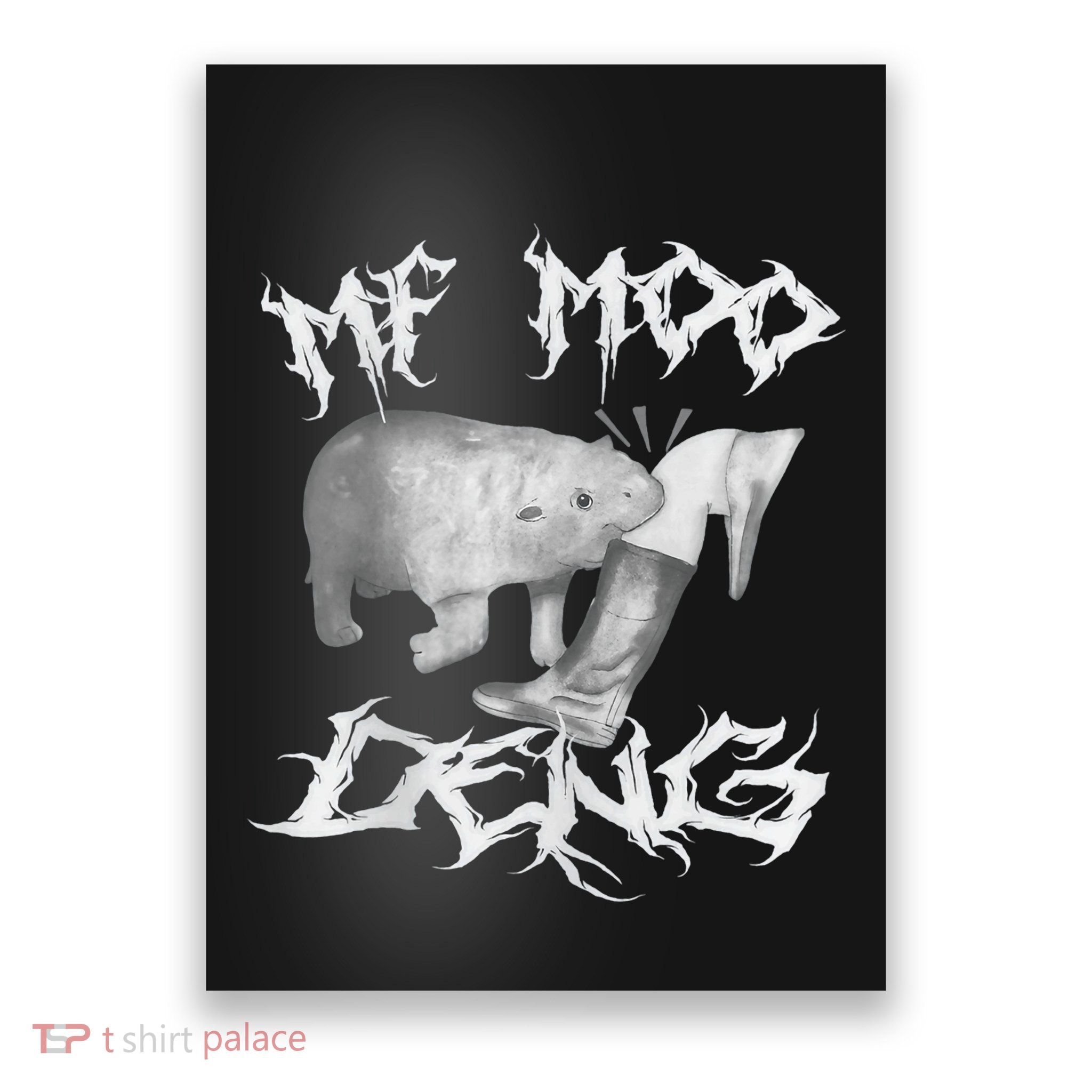 Funny Moo Deng (Metal) Poster