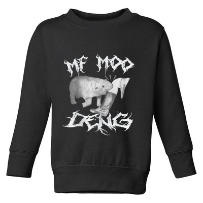 Funny Moo Deng (Metal) Toddler Sweatshirt