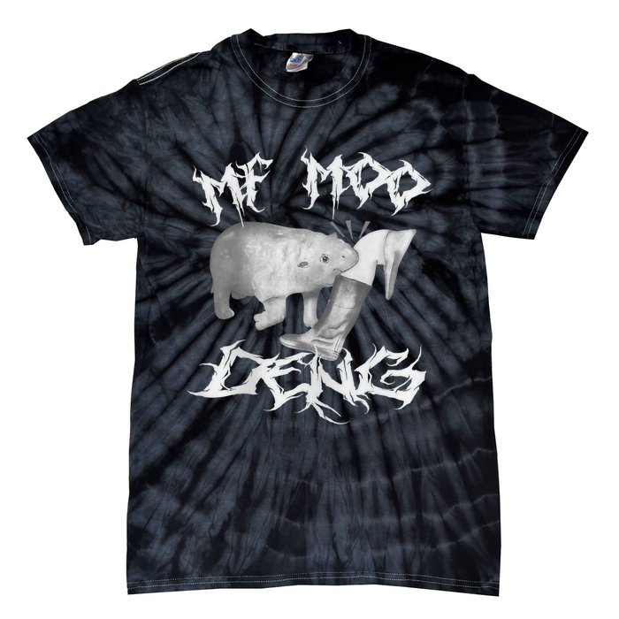 Funny Moo Deng (Metal) Tie-Dye T-Shirt