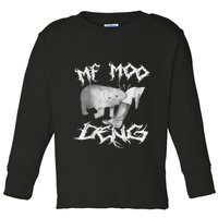 Funny Moo Deng (Metal) Toddler Long Sleeve Shirt