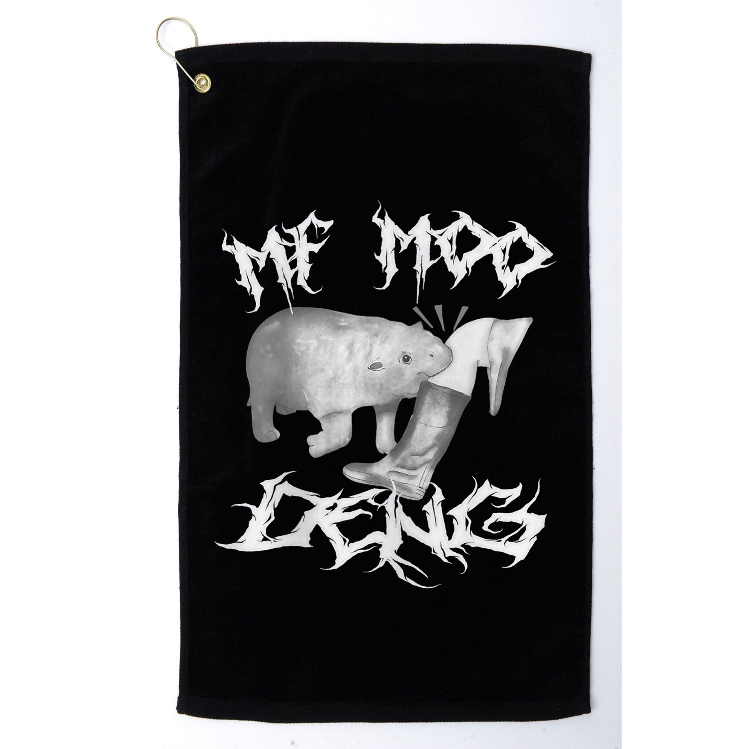 Funny Moo Deng (Metal) Golf Towel