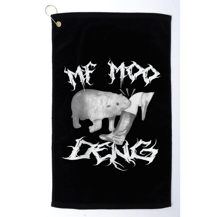 Funny Moo Deng (Metal) Golf Towel