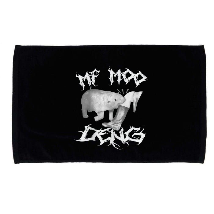 Funny Moo Deng (Metal) Microfiber Hand Towel