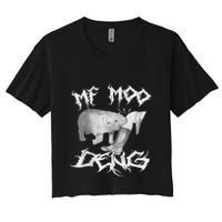 Funny Moo Deng (Metal) Crop Top