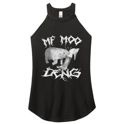 Funny Moo Deng (Metal) Women's Perfect Tri Rocker Tank