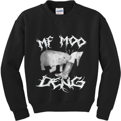 Funny Moo Deng (Metal) Kids Sweatshirt