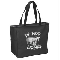 Funny Moo Deng (Metal) Zip Tote Bag