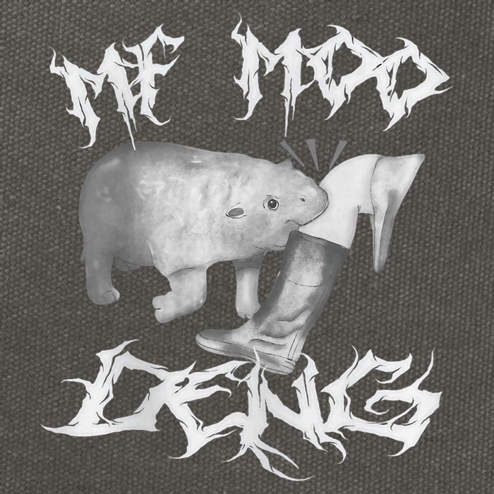 Funny Moo Deng (Metal) Cotton Canvas Backpack