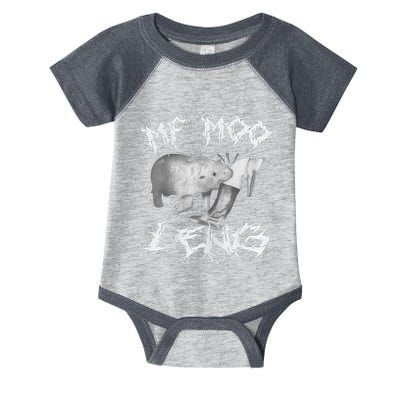 Funny Moo Deng (Metal) Infant Baby Jersey Bodysuit