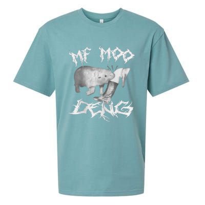 Funny Moo Deng (Metal) Sueded Cloud Jersey T-Shirt