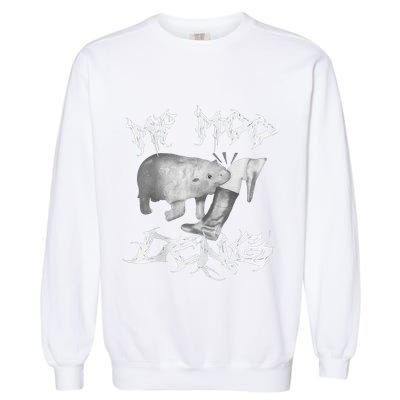 Funny Moo Deng (Metal) Garment-Dyed Sweatshirt