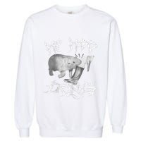 Funny Moo Deng (Metal) Garment-Dyed Sweatshirt