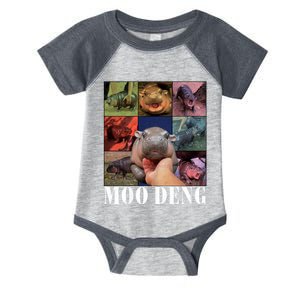 Funny Moo Deng Baby Pygmy Hippo Cute Zoo For Family Infant Baby Jersey Bodysuit