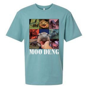 Funny Moo Deng Baby Pygmy Hippo Cute Zoo For Family Sueded Cloud Jersey T-Shirt