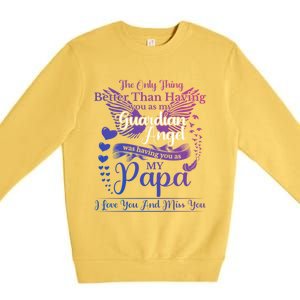 For My Dad In Heaven I Love You Miss You Memorial Day Gift Premium Crewneck Sweatshirt