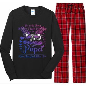 For My Dad In Heaven I Love You Miss You Memorial Day Gift Long Sleeve Pajama Set