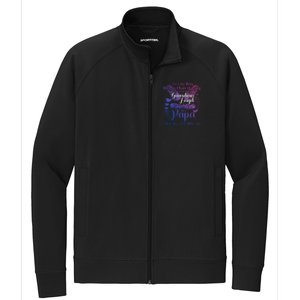 For My Dad In Heaven I Love You Miss You Memorial Day Gift Stretch Full-Zip Cadet Jacket