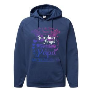 For My Dad In Heaven I Love You Miss You Memorial Day Gift Performance Fleece Hoodie