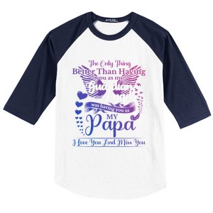 For My Dad In Heaven I Love You Miss You Memorial Day Gift Baseball Sleeve Shirt