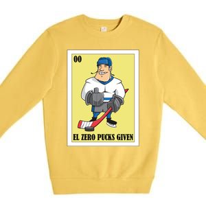 Funny Mexican Design For Hockey El Zero Pucks Given Gift Premium Crewneck Sweatshirt