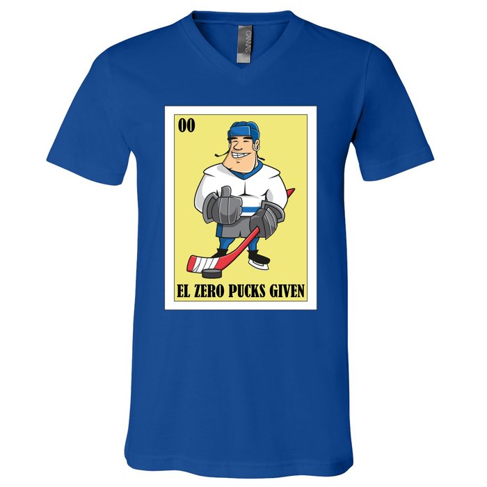 Funny Mexican Design For Hockey El Zero Pucks Given Gift V-Neck T-Shirt