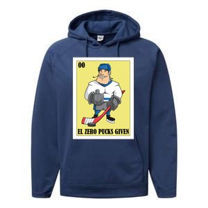 Funny Mexican Design For Hockey El Zero Pucks Given Gift Performance Fleece Hoodie