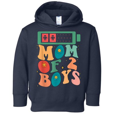 Funny Mothers Day Mom Of 2 Outfit From Son Groovy Women Toddler Hoodie