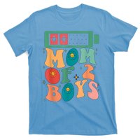 Funny Mothers Day Mom Of 2 Outfit From Son Groovy Women T-Shirt