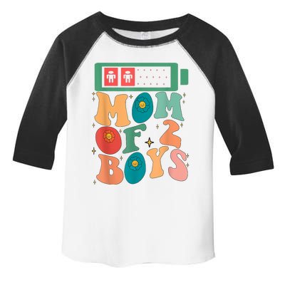 Funny Mothers Day Mom Of 2 Outfit From Son Groovy Women Toddler Fine Jersey T-Shirt