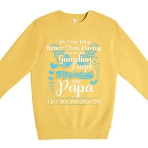 For My Dad In Heaven I Love You Miss You Memorial Day Gift Premium Crewneck Sweatshirt