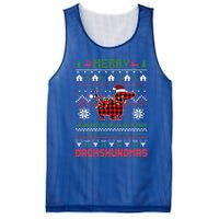 Funny Merry Dachshundmas Ugly Christmas Sweater Dachshund Gift Mesh Reversible Basketball Jersey Tank