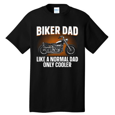 Funny Motorcycle Dad Design For Grandpa Motorbike Rider Tall T-Shirt