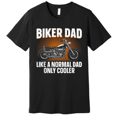 Funny Motorcycle Dad Design For Grandpa Motorbike Rider Premium T-Shirt