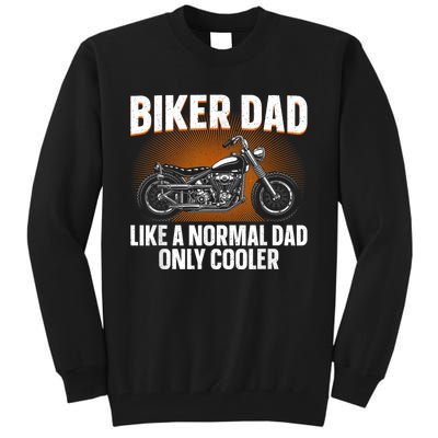 Funny Motorcycle Dad Design For Grandpa Motorbike Rider Tall Sweatshirt