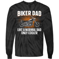 Funny Motorcycle Dad Design For Grandpa Motorbike Rider Tie-Dye Long Sleeve Shirt