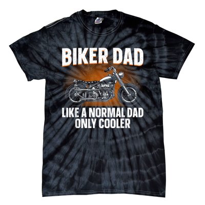 Funny Motorcycle Dad Design For Grandpa Motorbike Rider Tie-Dye T-Shirt