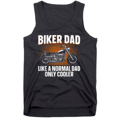 Funny Motorcycle Dad Design For Grandpa Motorbike Rider Tank Top